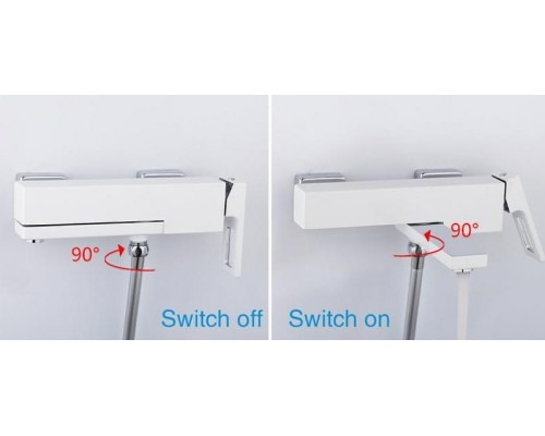 Смеситель для ванны Gappo G17-8 G3217-8 Белый Хром