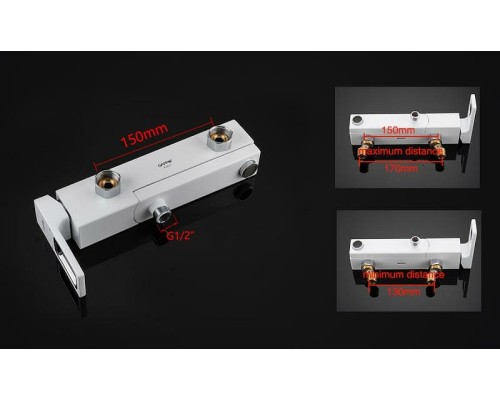 Смеситель для ванны Gappo G17-8 G3217-8 Белый Хром