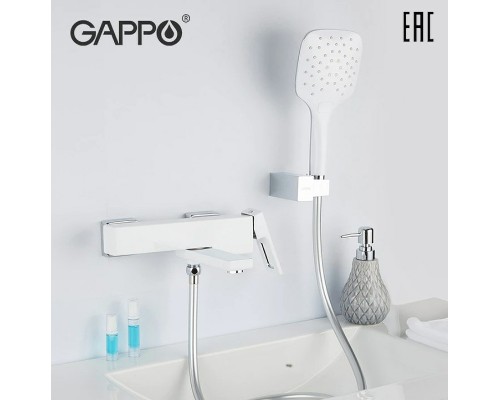 Смеситель для ванны Gappo G17-8 G3217-8 Белый Хром