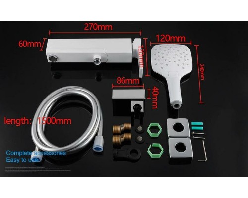 Смеситель для ванны Gappo G17-8 G3217-8 Белый Хром