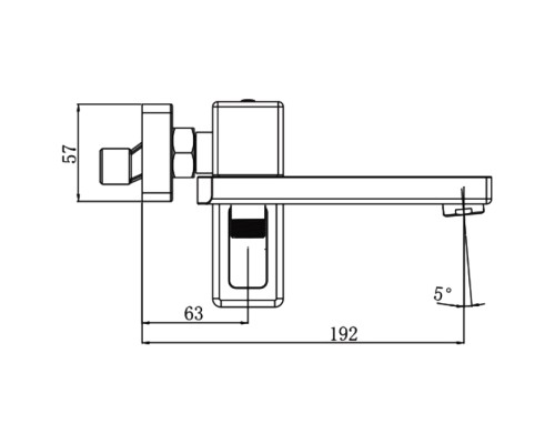 Смеситель для ванны Gappo G17-8 G3217-8 Белый Хром