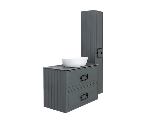 Тумба под раковину La Fenice Cubo Grigio TWIN серый 80