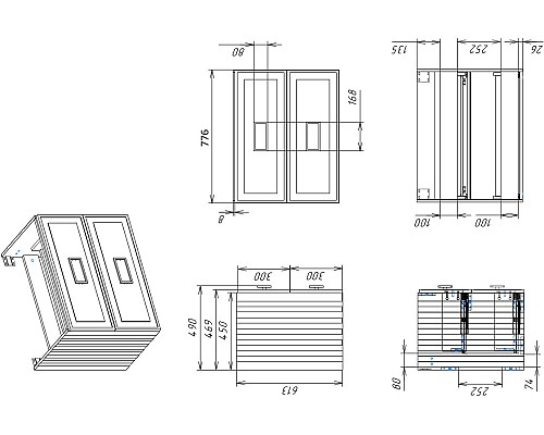 Тумба под раковину La Fenice Cubo Grigio TWIN серый 80