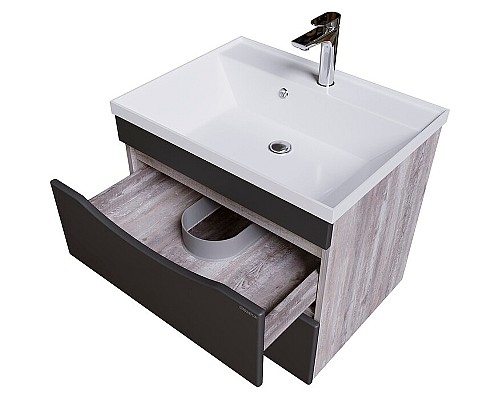 Тумба под раковину Grossman Талис 60 106008 подвесная Бетон пайн Серая