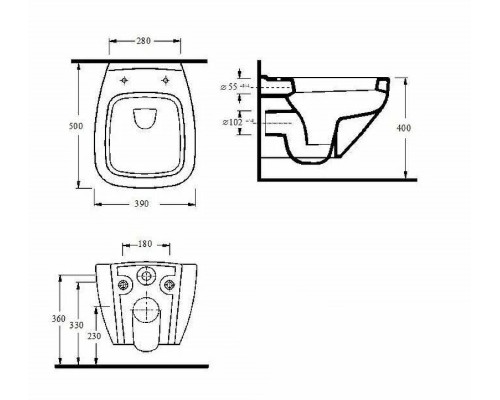 Унитаз beWash Alster 86303201 подвесной Белый глянец с сиденьем Микролифт