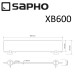 Стеклянная полка Sapho X-round black Черный