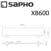 Стеклянная полка Sapho X-round black Черный