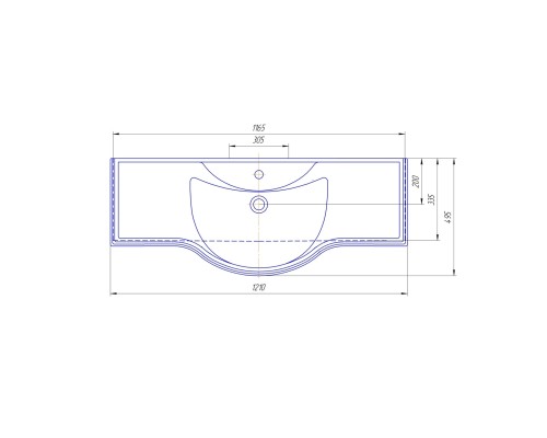 Раковина Kirovit Классик 1200 Белая