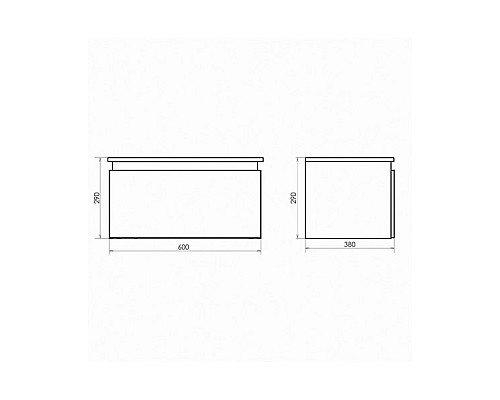 Тумба Comforty Осло 60 00-00000838 подвесная Бетон светлый