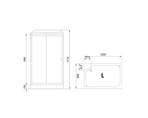 Душевая кабина Royal Bath HP 120х80 с гидромассажем