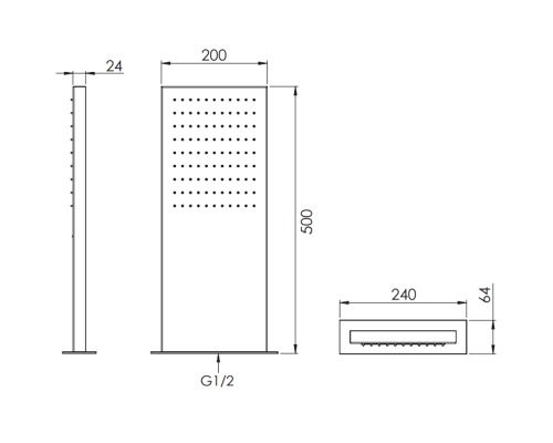 Верхний душ Remer 350SSX Хром