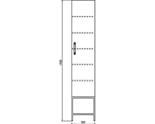 Шкаф пенал Comforty Бредфорд 40 00004148004 Дуб темный