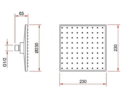 Верхний душ Berges Nardis S 072001 Хром сильвер