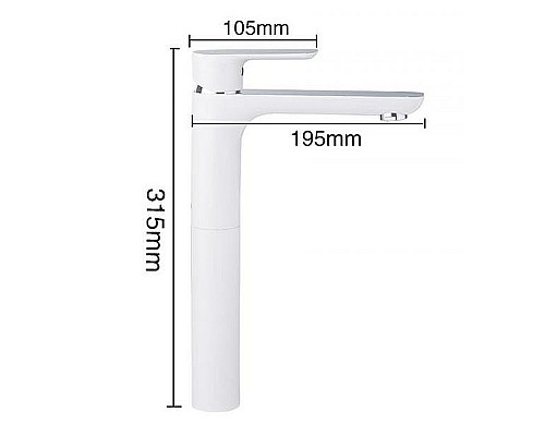 Смеситель для раковины Gappo G1048-2 Белый Хром