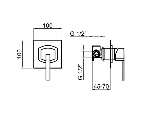 Смеситель для душа Webert Azeta New AA880101015