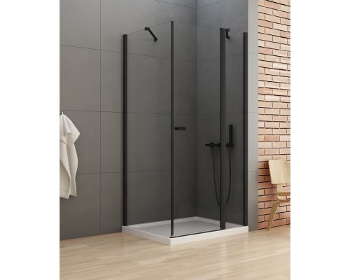 Душевое ограждение NEW TRENDY NEW SOLEO BLACK 90x120x195 (черный)