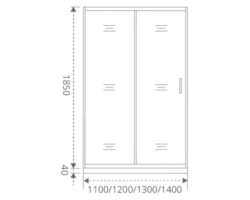 Душевое ограждение LATTE WTW-130-C-WE GOOD DOOR