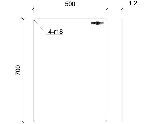 Зеркало Nofer 50 08071.B прямоугольное