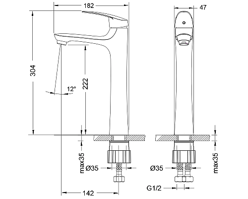 Смеситель для раковины Lemark Linara LM0409C Хром