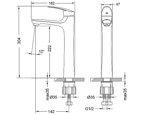 Смеситель для раковины Lemark Linara LM0409C Хром