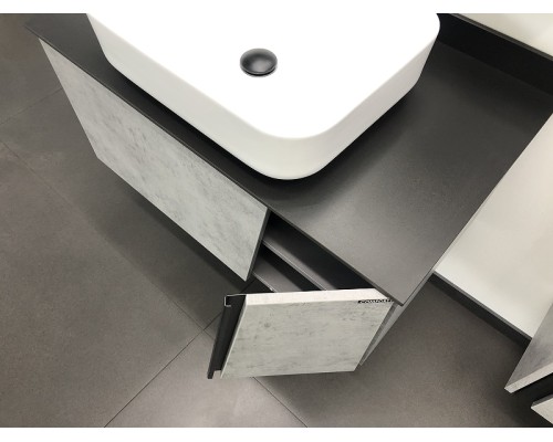 Тумба с раковиной Comforty Эдинбург 90 00004147997 подвесная Бетон светлый