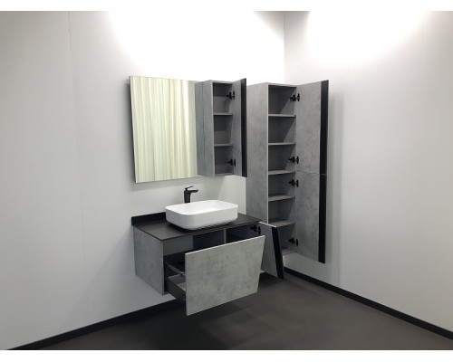 Тумба с раковиной Comforty Эдинбург 90 00004147997 подвесная Бетон светлый