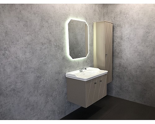 Тумба с раковиной Comforty Кремона 80 00-00001040 подвесная Латте