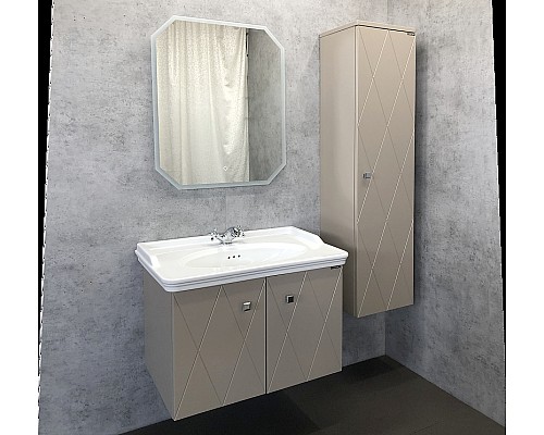 Тумба с раковиной Comforty Кремона 80 00-00001040 подвесная Латте