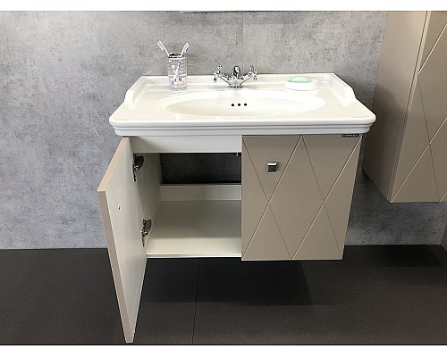 Тумба с раковиной Comforty Кремона 80 00-00001040 подвесная Латте