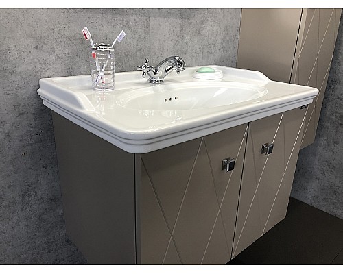 Тумба с раковиной Comforty Кремона 80 00-00001040 подвесная Латте