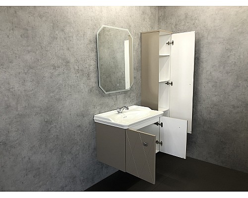 Тумба с раковиной Comforty Кремона 80 00-00001040 подвесная Латте