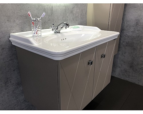 Тумба с раковиной Comforty Кремона 80 00-00001040 подвесная Латте