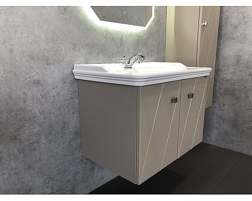 Тумба с раковиной Comforty Кремона 80 00-00001040 подвесная Латте