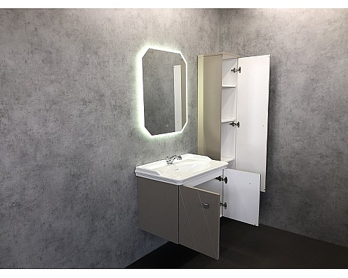 Тумба с раковиной Comforty Кремона 80 00-00001040 подвесная Латте