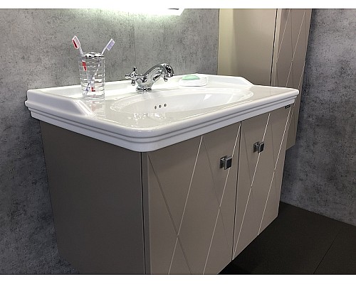 Тумба с раковиной Comforty Кремона 80 00-00001040 подвесная Латте