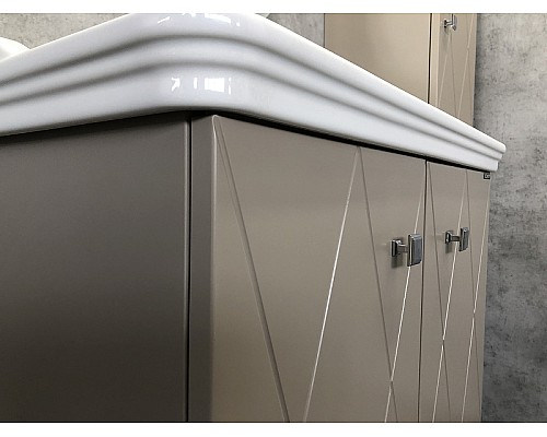 Тумба с раковиной Comforty Кремона 80 00-00001040 подвесная Латте