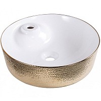 Раковина-чаша CeramaLux 43 D1306H025 Белая Золотая