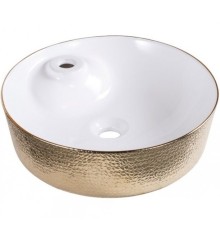 Раковина-чаша CeramaLux 43 Белая Золотая