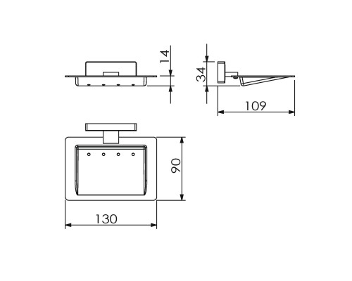 Мыльница хром LANGBERGER 10915B