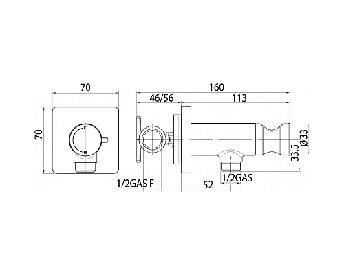 Гигиенический душ со смесителем Bossini Cube Brass E38001B.030 Хром
