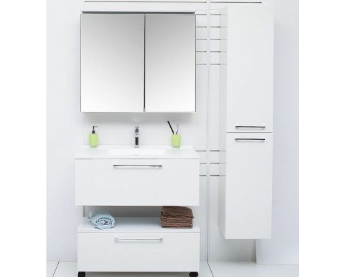 Шкаф пенал De Aqua Токката Тока 1S 30 R 167382 подвесной с бельевой корзиной Белый