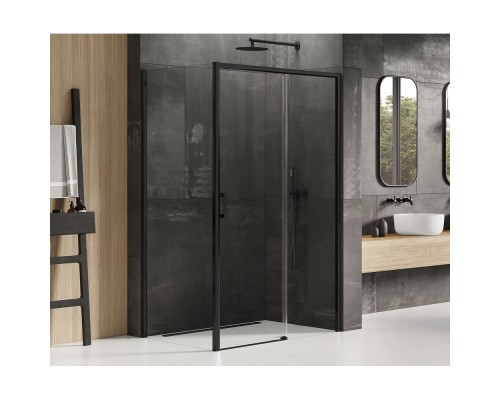 Душевое ограждение NEW TRENDY PRIME BLACK R 100X100x200 (черный)