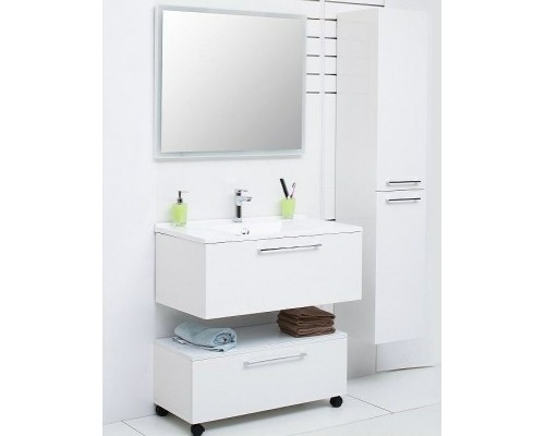 Шкаф пенал De Aqua Токката Тока 1S 30 R 167382 подвесной с бельевой корзиной Белый