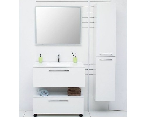 Шкаф пенал De Aqua Токката Тока 1S 30 R 167382 подвесной с бельевой корзиной Белый