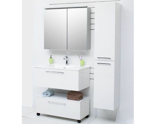 Шкаф пенал De Aqua Токката Тока 1S 30 R 167382 подвесной с бельевой корзиной Белый