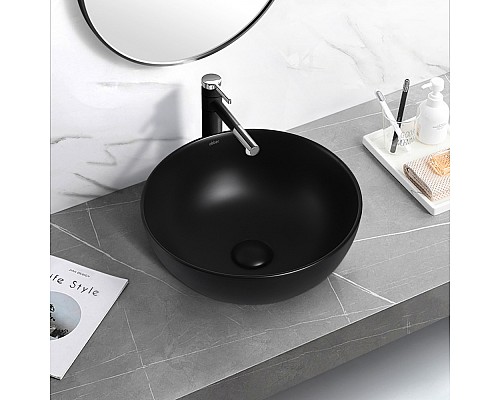 Раковина накладная ABBER Bequem AC2105MB черная матовая