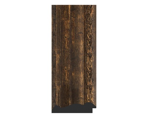 Зеркало Evoform Exclusive 162х72 BY 3586 с фацетом в багетной раме - Состаренное дерево с орнаментом 120 мм