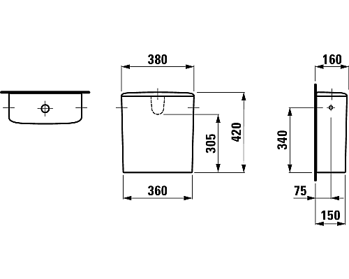 Бачок Laufen Palace 8.2870.2.000.872.1