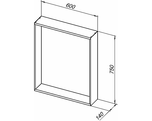 Зеркало Allen Brau Reality 60 1.32016.02 с подсветкой Серебро браш с сенсорным выключателем