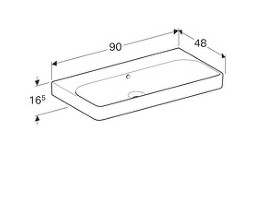 Раковина Geberit Smyle Square 90 500.250.01.1 Белая